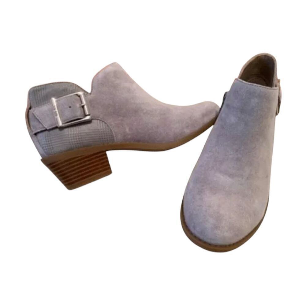 Vionic Ama gray ankle boots suede sz 7